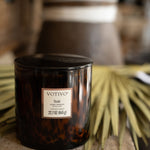 teak tort candle 