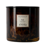 teak tort candle 