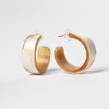 Wide Horn Hoop Earrings