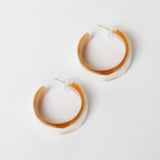 Wide Horn Hoop Earrings