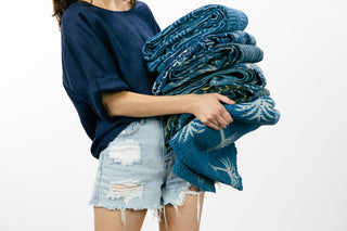 Indigo Kantha Quilt