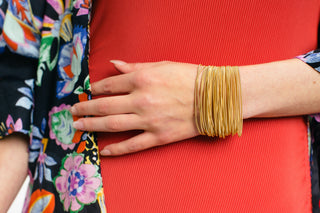 Wire Bangles - Gold